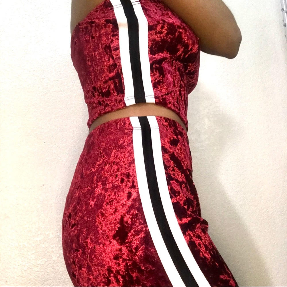 Velvet Burgundy Set